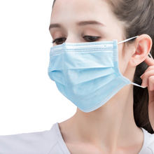 Load image into Gallery viewer, 50pcs antivirus mouth masks 3 layers cheap dust flu proof disposable medical mask