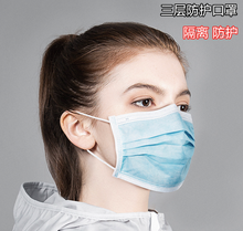 Load image into Gallery viewer, 100PCS Disposable Face Masks Thick 3-Layer Masks with Earloops for Salon, Home Use Comfortable in stock Mask