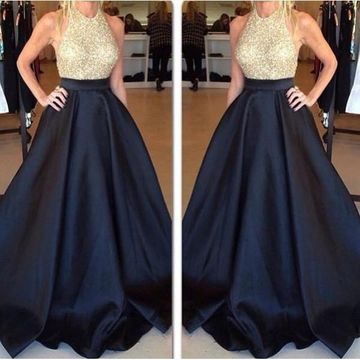 black prom dresses 2020 beaded o neck sleeveless satin elegant prom gown 2021 vestido de longo