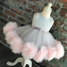Load image into Gallery viewer, toddle little girl dresses silver and pink cute cheap flower girl dresses tutu dresses first communion dresses