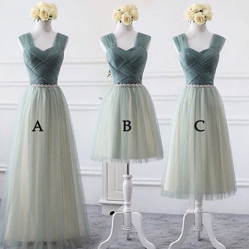 sage green bridesmaid dresses 2020 mismatched cheap tulle elegant long wedding party dresses 2021