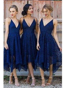 navy blue lace bridesmaid dresses short cheap country style wedding party dresses vestido de festa