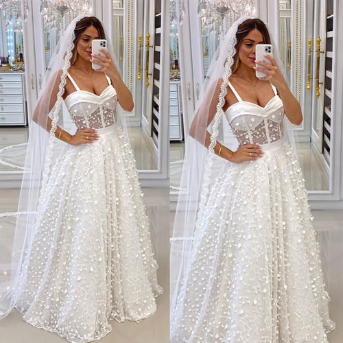 floral lace prom dresses 2020 sweetheart neck off white elegant spaghetti strap prom gown 2021