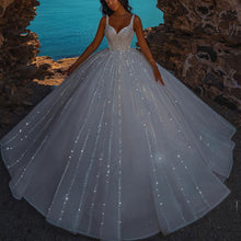 Load image into Gallery viewer, luxury sparkly wedding dresses ball gown dubai fashion elegant beaded boho bridal gowns vestido de novia