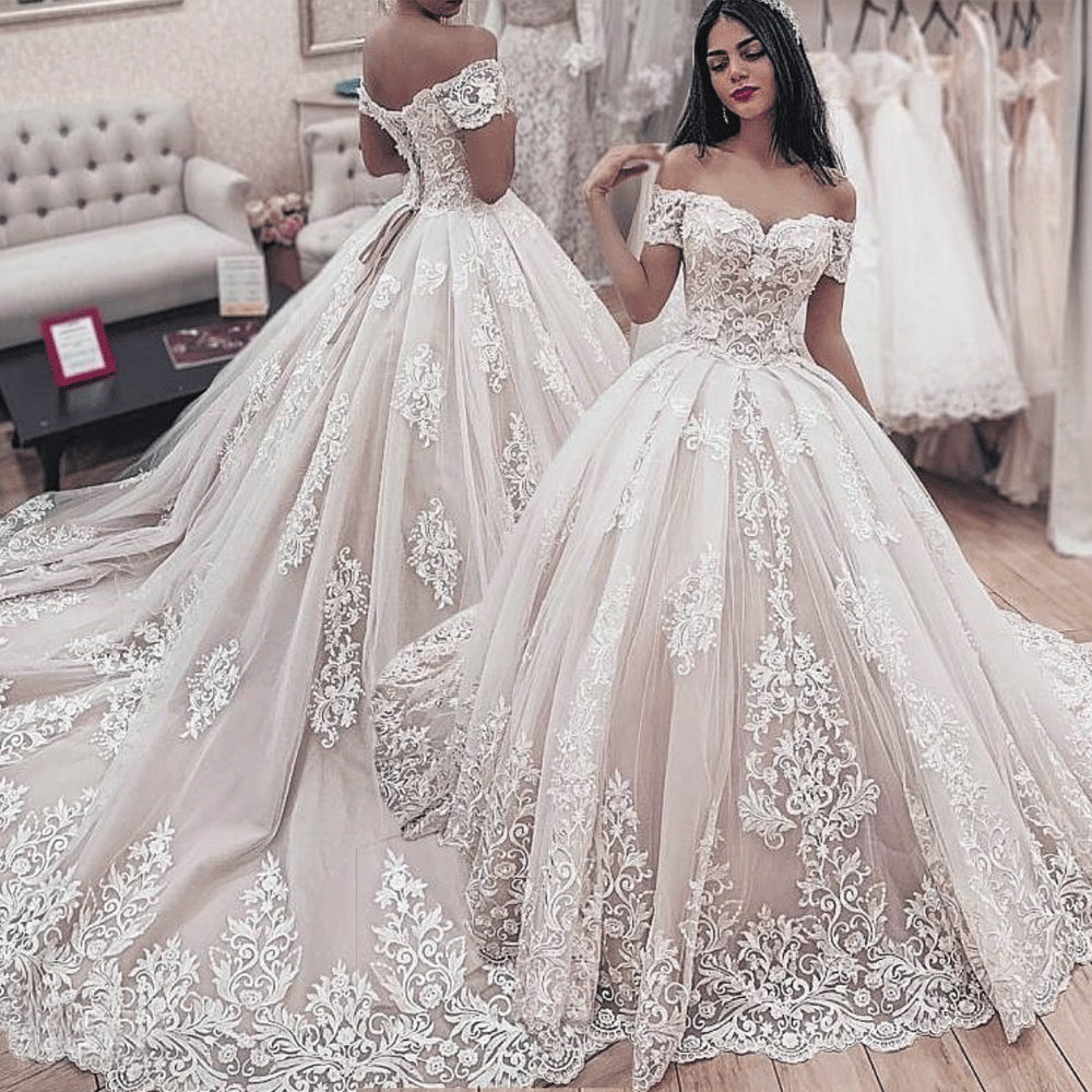 handmade flowers ball gown wedding dresses 2020 beaded sparkle elegant –  inspirationalbridal