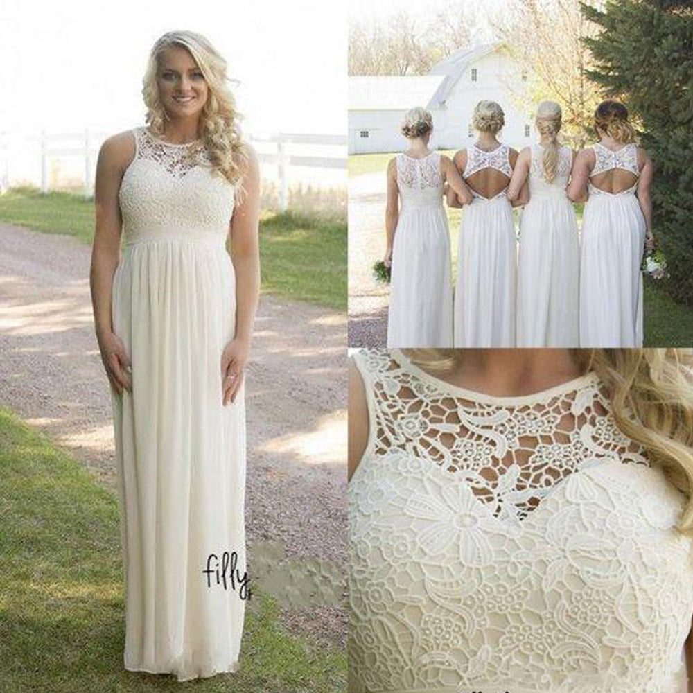 champagne lace bridesmaid dresses 2021 a line chiffon cheap wedding party dresses vestidos de dama de honor