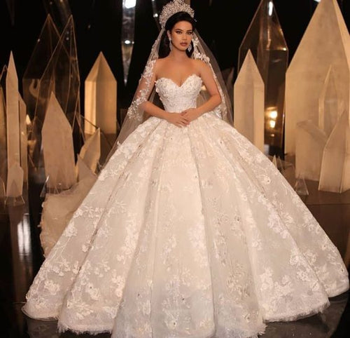 boho wedding dresses 2020 vestido de novia lace applique sweetheart neck princess wedding gown 2021