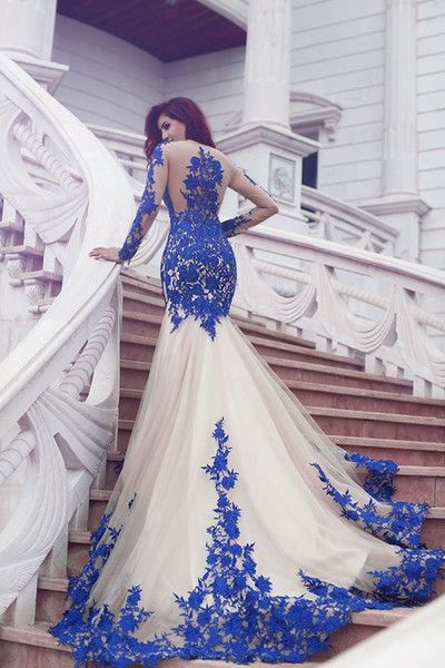 Royal Blue Simple V Neck Satin Prom Dress, A Line Spaghetti Straps Lon –  cherishgirls