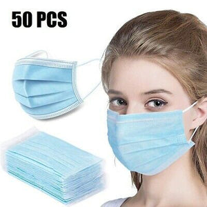 50PCS Cheap Disposable Masks 3 Layer Antivirus Environmental Mouth Mask In Stock