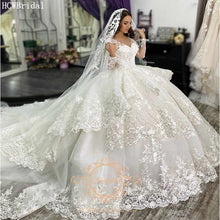 Load image into Gallery viewer, boho wedding dresses 2022 princess lace applique elegant luxury white wedding gown 2021 vestidos de novia