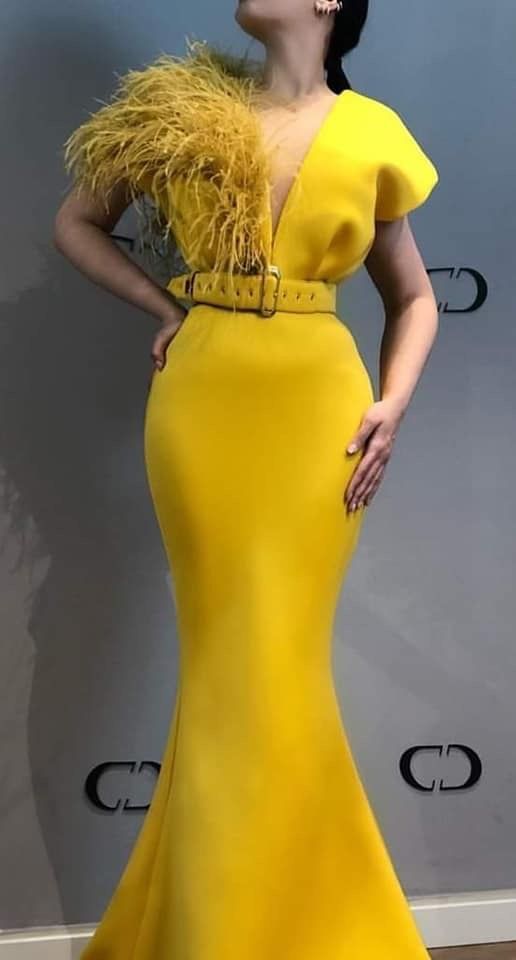 High-end Red Red Carpet Evening Dresses 2020 Trumpet / Mermaid See-through  High Neck Long Sleeve Appliques Lace Floor-Length / Long Ruffle Formal  Dresses