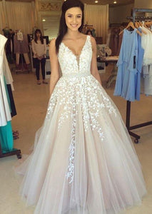 champagne prom dresses long sleeveless lace applique elegant beaded prom gown senior formal dress
