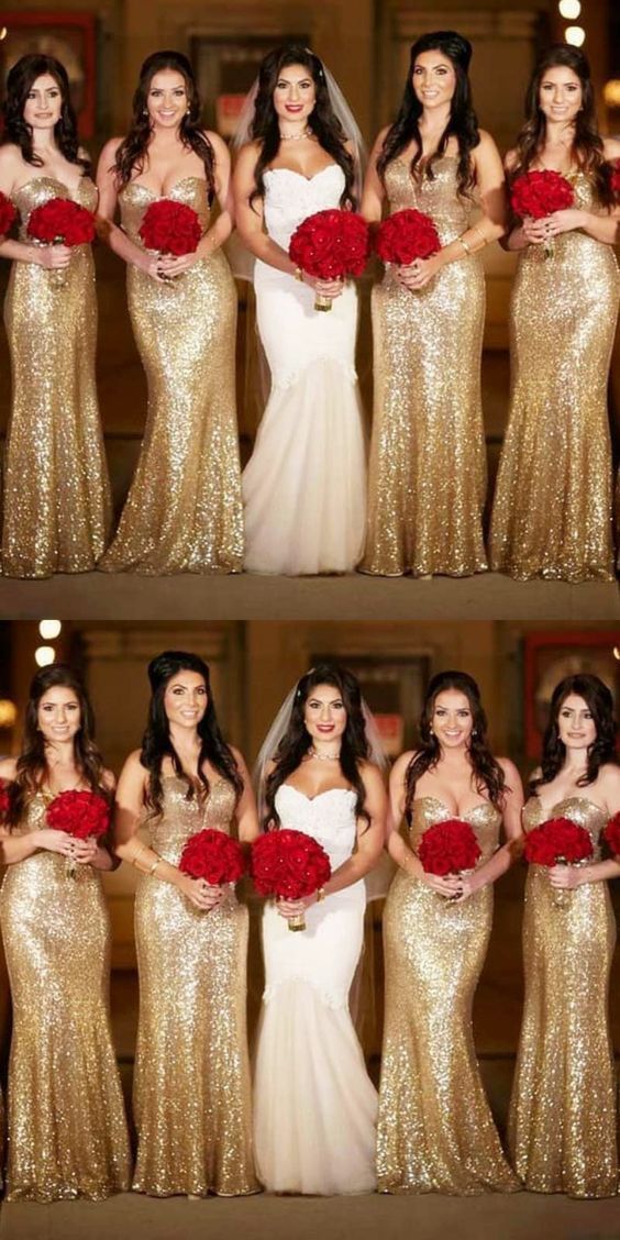 Rose Gold Bridesmaid Gowns - UCenter Dress