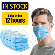 Load image into Gallery viewer, 50pcs Disposable Mask, 3-Layer Masks, Breathable Disposable Earloop Mouth Face Mask, Comfortable Mask